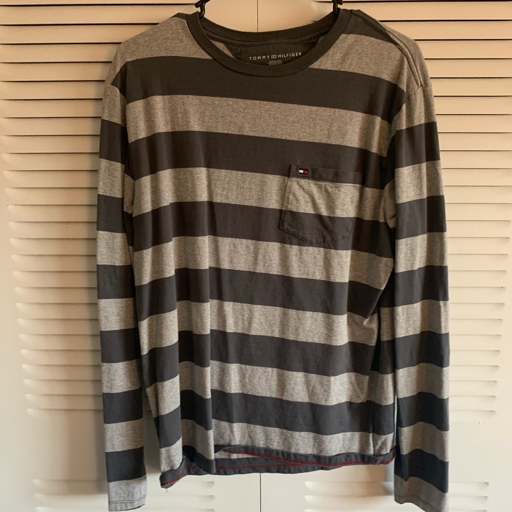 MENS M Tommy Hilfiger striped long sleeve tee